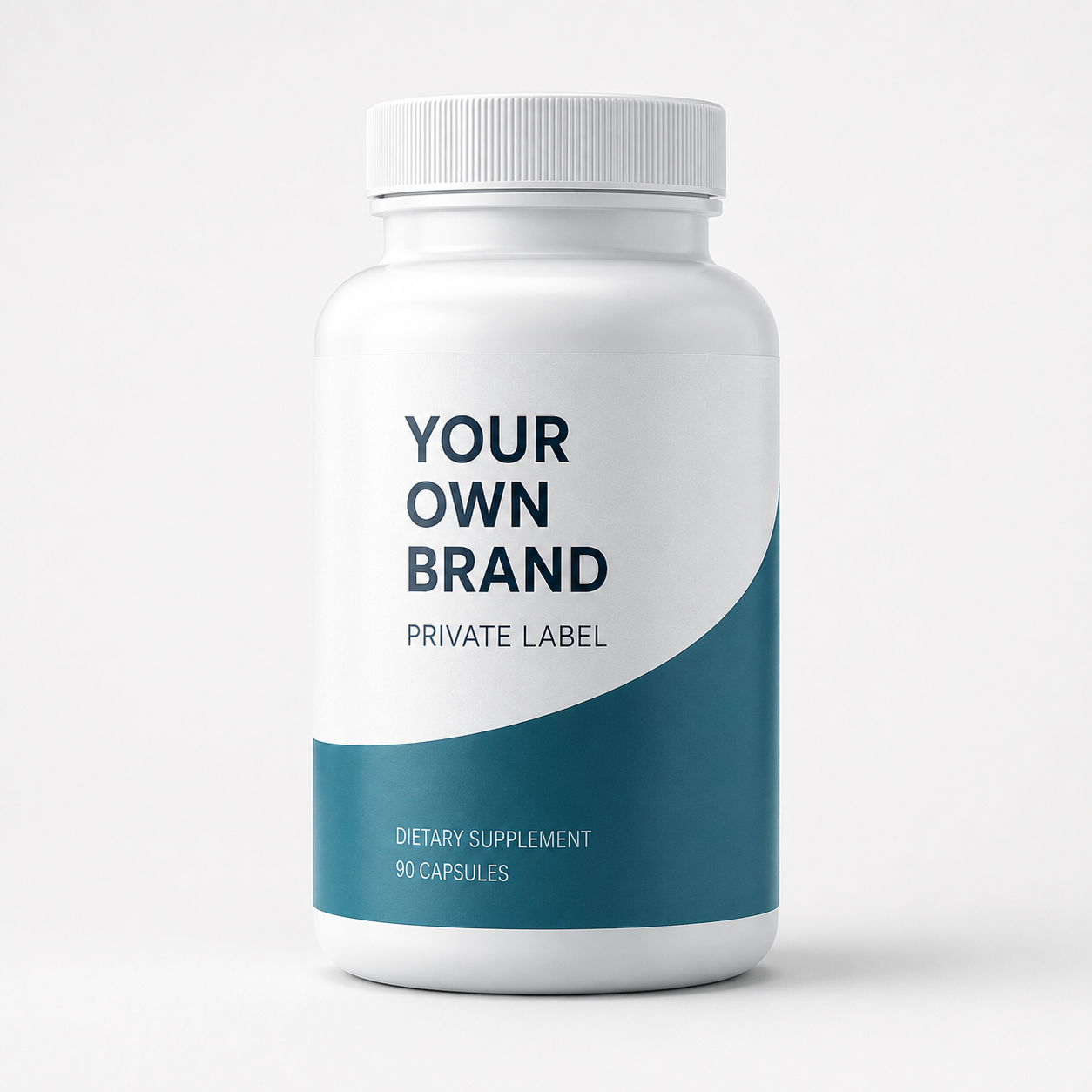 Private label dietary supplement bottle mockup