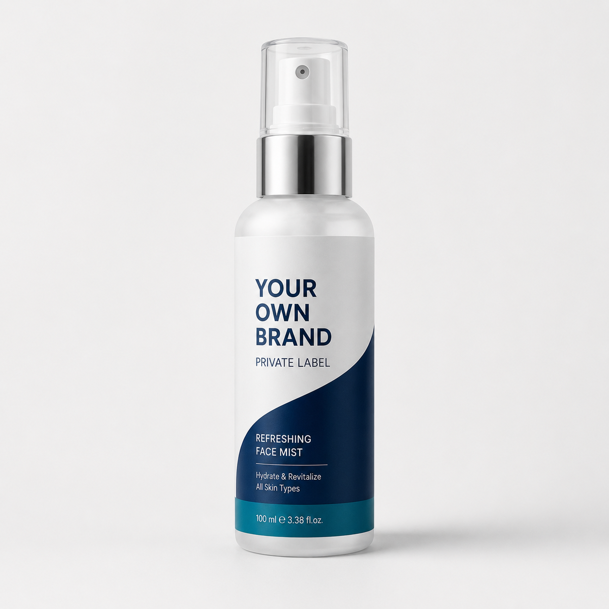 Private label face mist spray bottle mockup