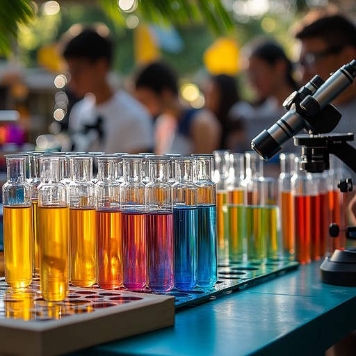 colorful-laboratory-setup-stockcake